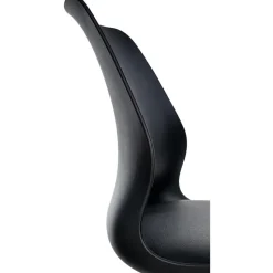 CLP Set van 2 Barkruk Gilbert chroom Frame - Kunststof - zwart