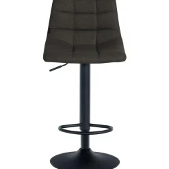 CLP Set van 2 Barkruk Jerry zwart Frame - Stof - donkergrijs