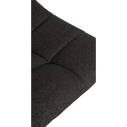 CLP Set van 2 Barkruk Jerry zwart Frame - Stof - donkergrijs