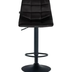 CLP Set van 2 Barkruk Jerry zwart Frame - Fluweel - zwart