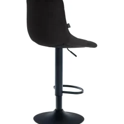 CLP Set van 2 Barkruk Jerry zwart Frame - Fluweel - zwart