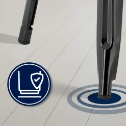 CLP Set van 4 Barkruk Joshua Metaal - zwart