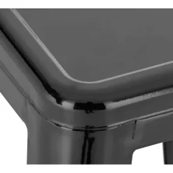 CLP Set van 4 Barkruk Joshua Metaal - zwart