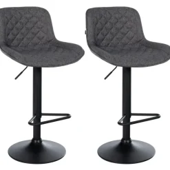 CLP Set van 2 Barkruk Kasson zwart Frame - Stof - zwart