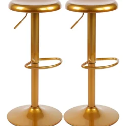 CLP Set van 2 Barkruk Williston Metaal - goud