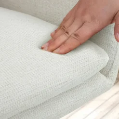 CLP Set van 2 Eetkamerstoel Pickett mat zwart Frame - Stof - creme