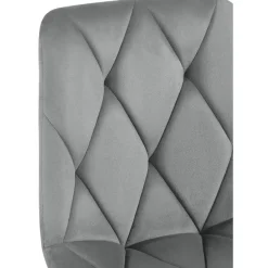 CLP Set van 2 Eetkamerstoel Clairton zwart Frame - Fluweel - donkergrijs