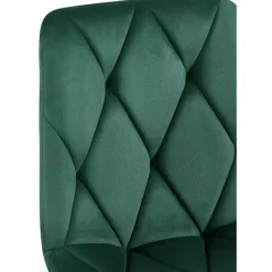 CLP Set van 2 Eetkamerstoel Clairton zwart Frame - Fluweel - groen