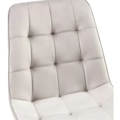 CLP Set van 2 Eetkamerstoel Gifford mat zwart Frame - Fluweel - grijs