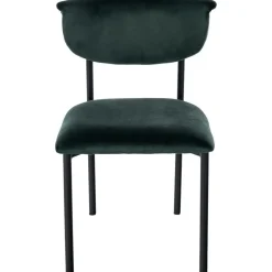 CLP Set van 2 Eetkamerstoel Gambell Fluweel - donkergroen