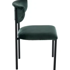 CLP Set van 2 Eetkamerstoel Gambell Fluweel - donkergroen