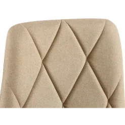 CLP Set van 2 Eetkamerstoel Clairton zwart Frame - Stof - taupe