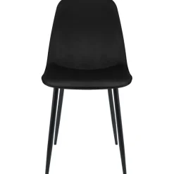 CLP Set van 4 Eetkamerstoel Maryam zwart Frame - Fluweel - zwart