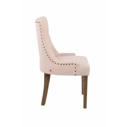 CLP Set van 2 Eetkamerstoel Aberdeen antiek licht Frame - Stof - creme