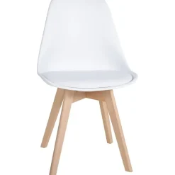 CLP Set van 6 Eetkamerstoel Ramsey natura Frame - Kunststof - wit