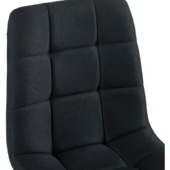 CLP Set van 4 Eetkamerstoel Antibes zwart Frame - Stof - zwart