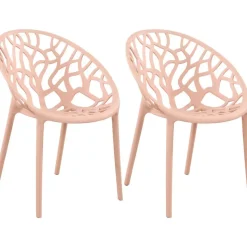 CLP Set van 2 Tuinstoel Hope Kunststof - roze