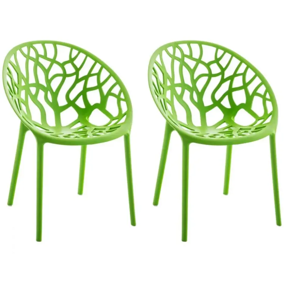 CLP Set van 2 Tuinstoel Hope Kunststof - groen