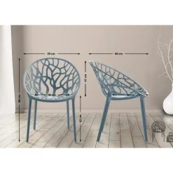 CLP Set van 4 Tuinstoel Hope Kunststof - grijs