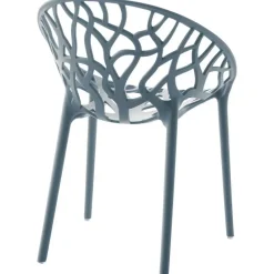 CLP Set van 4 Tuinstoel Hope Kunststof - grijs