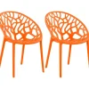 CLP Set van 2 Tuinstoel Hope Kunststof - oranje