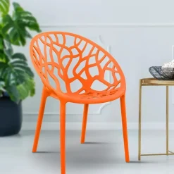 CLP Set van 2 Tuinstoel Hope Kunststof - oranje