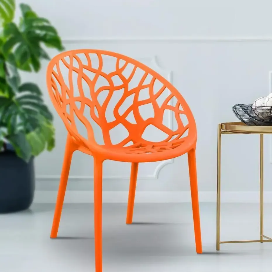 CLP Set van 2 Tuinstoel Hope Kunststof - oranje