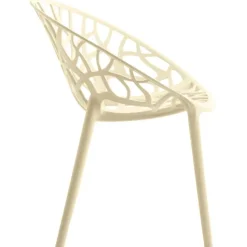 CLP Set van 4 Tuinstoel Hope Kunststof - creme