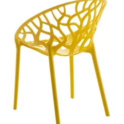 CLP Set van 4 Tuinstoel Hope Kunststof - geel