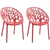 CLP Set van 2 Tuinstoel Hope Kunststof - rood