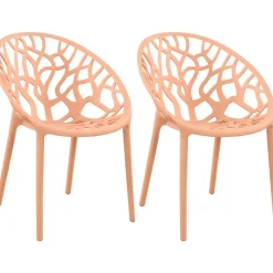 CLP Set van 2 Tuinstoel Hope Kunststof - perzik