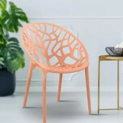 CLP Set van 2 Tuinstoel Hope Kunststof - perzik