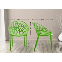 CLP Set van 4 Tuinstoel Hope Kunststof - groen