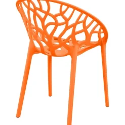 CLP Set van 4 Tuinstoel Hope Kunststof - oranje