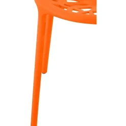 CLP Set van 4 Tuinstoel Hope Kunststof - oranje