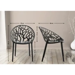 CLP Set van 2 Tuinstoel Hope Kunststof - zwart