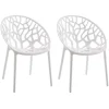 CLP Set van 2 Tuinstoel Hope Kunststof - wit