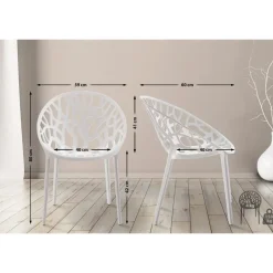 CLP Set van 2 Tuinstoel Hope Kunststof - wit