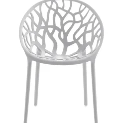 CLP Set van 4 Tuinstoel Hope Kunststof - licht grijs