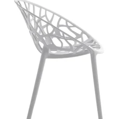 CLP Set van 4 Tuinstoel Hope Kunststof - licht grijs