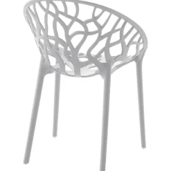 CLP Set van 4 Tuinstoel Hope Kunststof - licht grijs