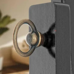 CLP Staande spiegel Yolanda vierkant - Hout - zwart