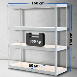 CLP Stellingkast regal Metaal - wit