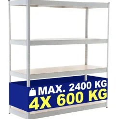 CLP Stellingkast Schwerlastregal Metaal - wit