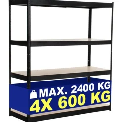 CLP Stellingkast Schwerlastregal Metaal - zwart