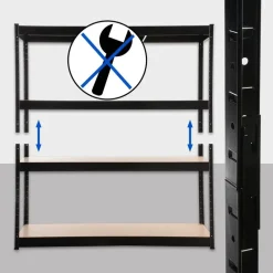 CLP Stellingkast Schwerlastregal Metaal - zwart