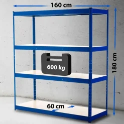 CLP Stellingkast Schwerlastregal Metaal - blauw