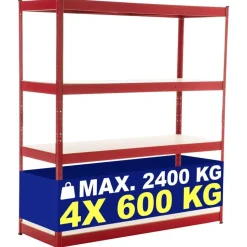 CLP Stellingkast Schwerlastregal Metaal - rood