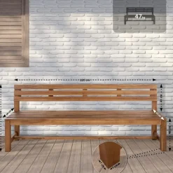 CLP Teakbank Augusta 220 cm