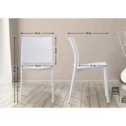 CLP Tuinstoel Meton Kunststof - wit